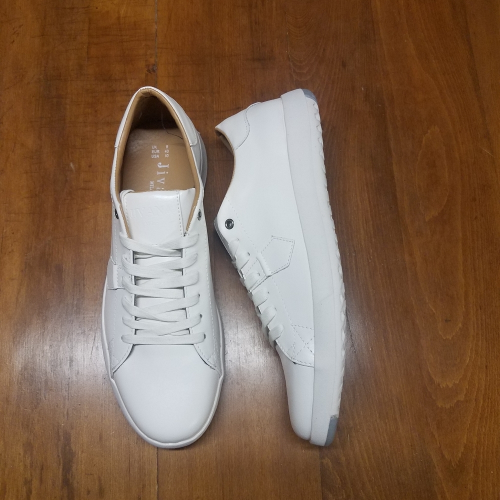 Men's Sneaker Casual Classic Shoes Lace-up White - Picture 10 of 12